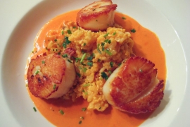 Scallops with Bacon Risotto